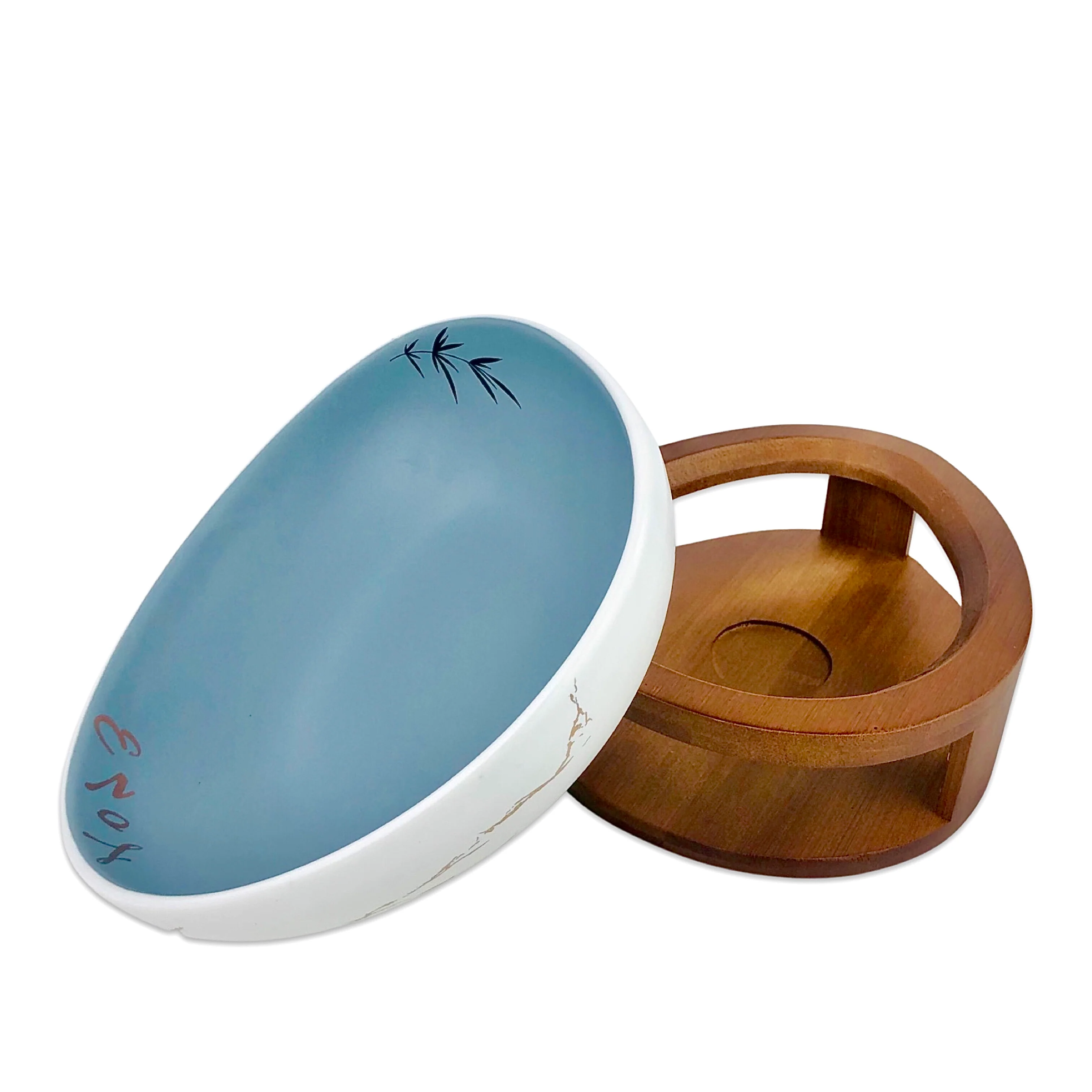 Serving Dish With Wooden Base