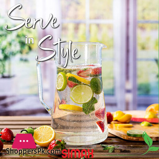 Simax AGRA Borosilicate Glass 2.5 Litre Jug  for Beverage, Iced Tea, Lemonade & Juice