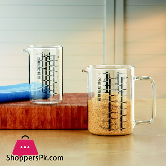 Simax Borosilicate Fireproof Measuring Jugs 1L &Amp; 500Ml Set Of 2