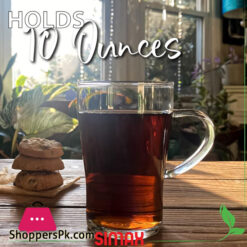 Simax Glass Coffee Mugs, 10 Oz Glass Mug, Set Of 4 Latte Mugs, Borosilicate Glass Tea Cups