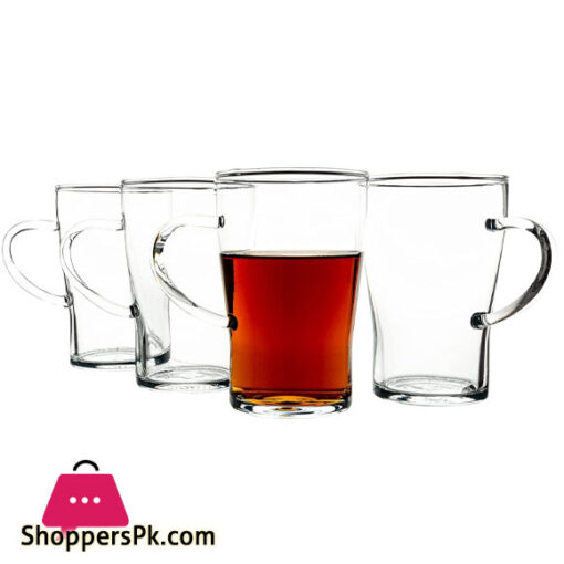Simax Glass Coffee Mugs, 10 Oz Glass Mug, Set of 4 Latte Mugs, Borosilicate Glass Tea Cups