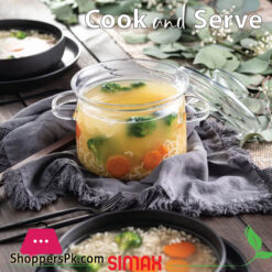 Simax Glassware Casserole Heat Resistant With Cork Coaster 1.5-Liter