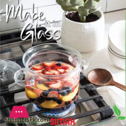 Simax Glassware Casserole Heat Resistant With Cork Coaster 1.5-Liter