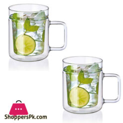 Simax Heat resistant Double Wall Mug Set of 2