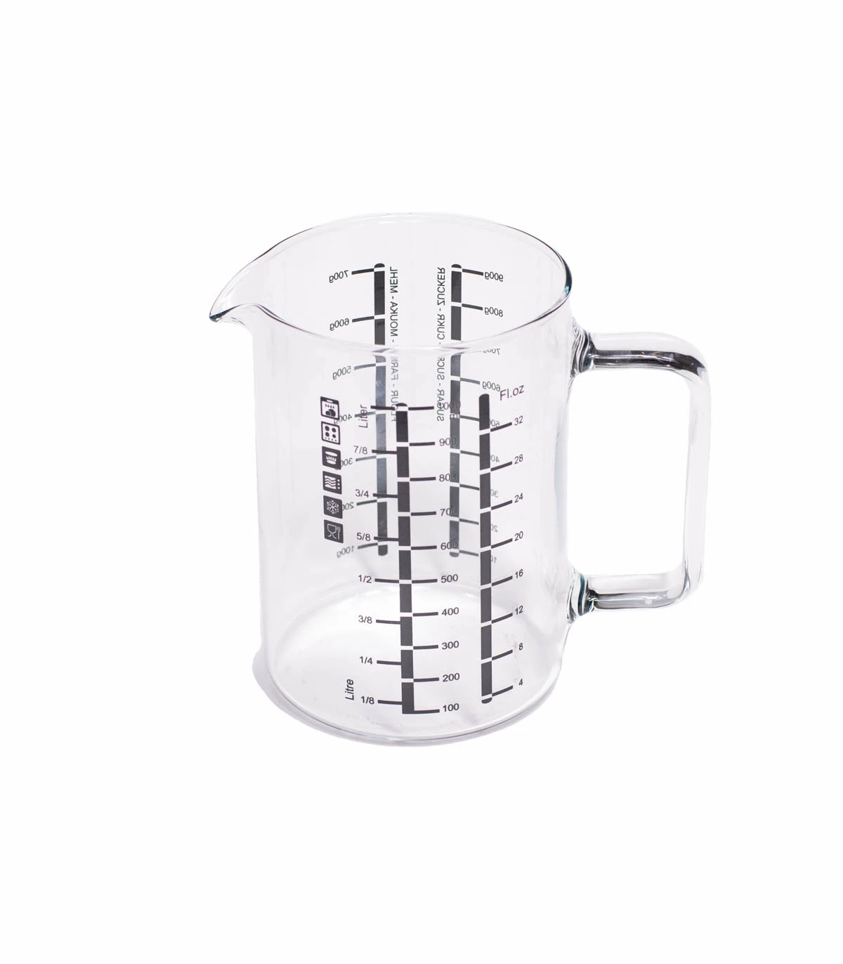 Simax Borosilicate Fireproof Measuring Jugs 1L &Amp; 500Ml Set Of 2