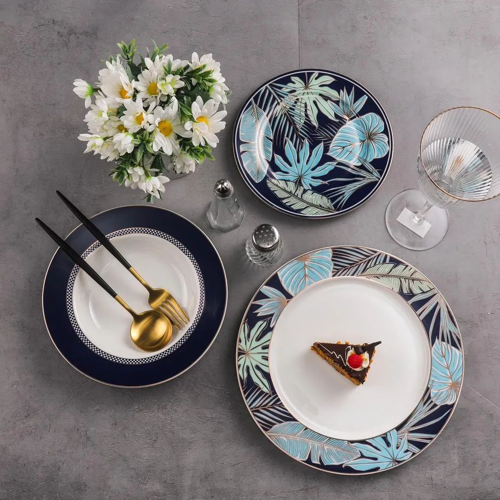 Uk Parliament Porcelain Plate Set Of 18