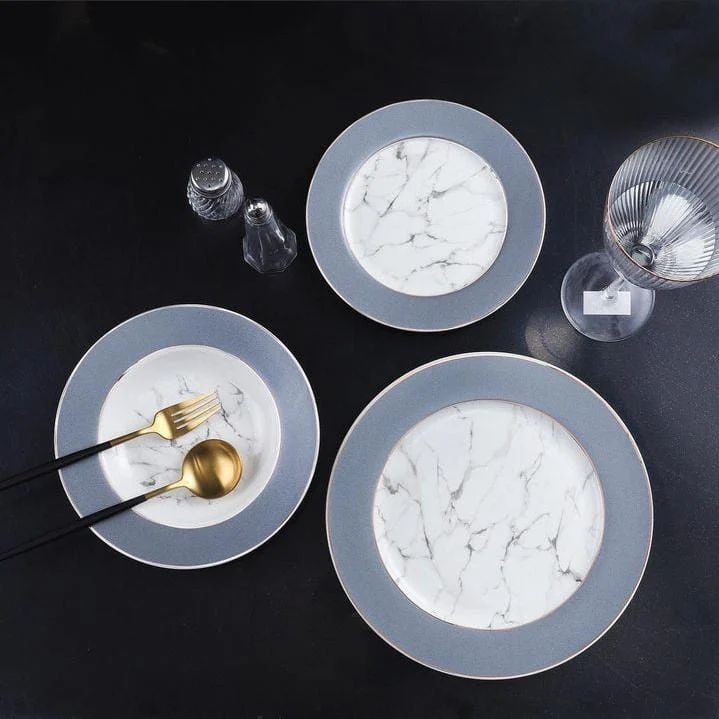 Uk Parliament Porcelain Plate Set Of 18