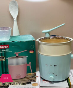 1.8L Double Layer with Plastic Steamer Non-Stick Electric Huiran Cooker with Spoon and Measuring Bowl