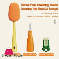 3 In 1 Multifunctional Cleaning Cup Brush Long Handle Insulation Cup Lid Brush Straw Brush Crevice Cleaning Brush Used To Clean Baby Bottles Water Cups Glass Teapots