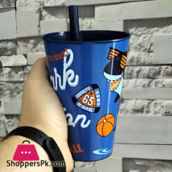 400Ml Gift Cup With Straw On The Side For Children