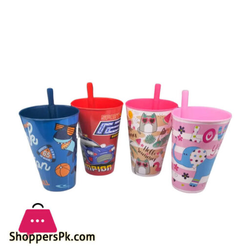 400ml Gift Cup with Straw on the Side for Children