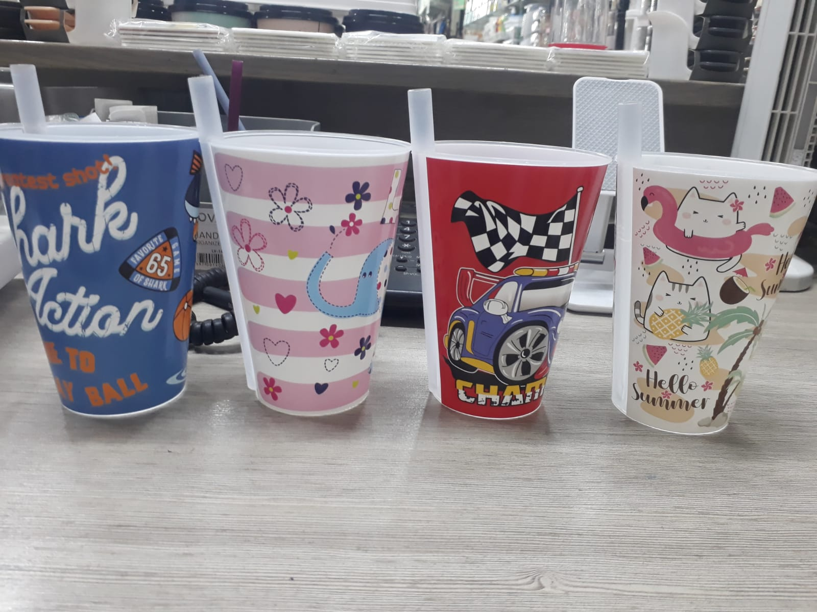 400Ml Gift Cup With Straw On The Side For Children
