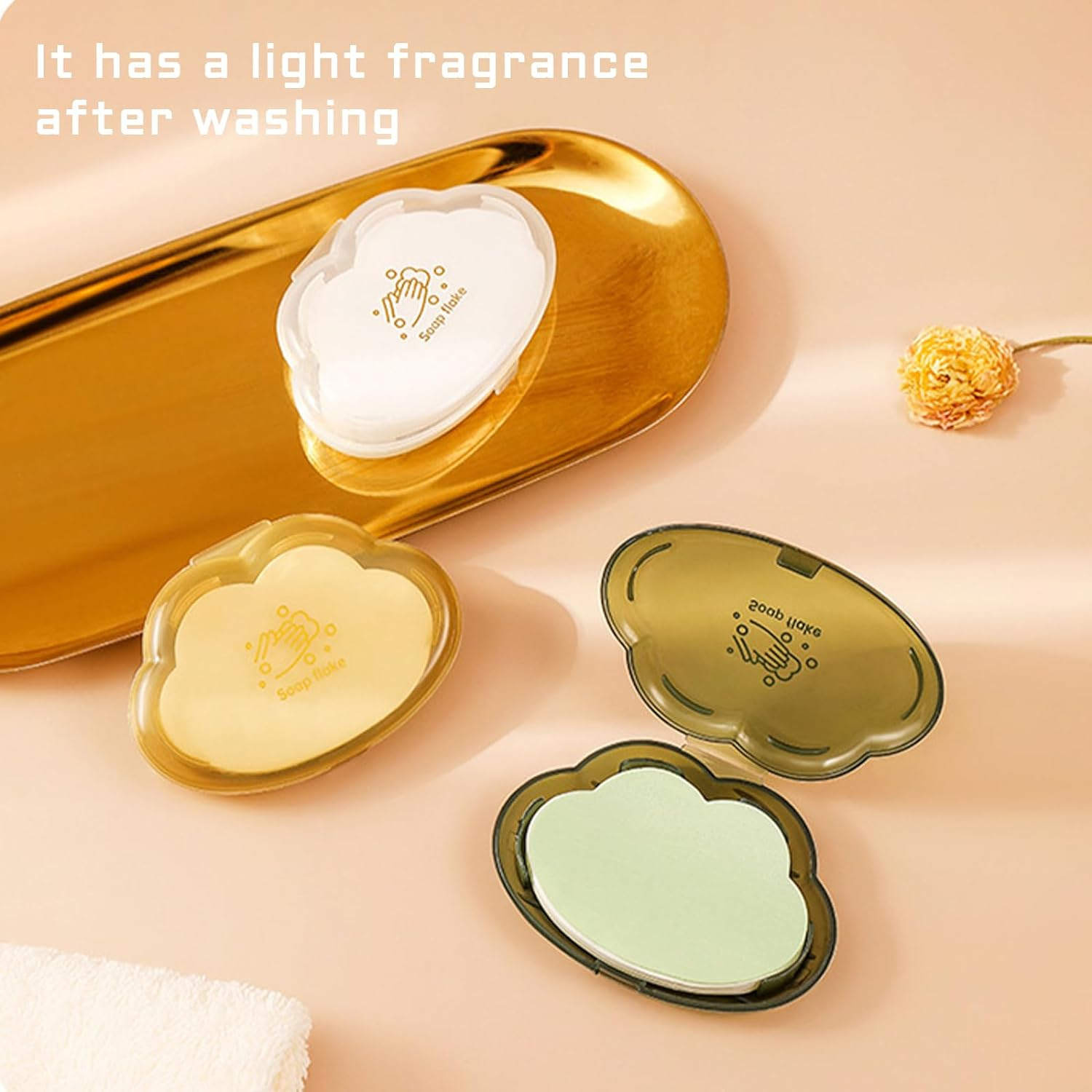 50 Sheets Cloud Travel Soap, Disposable Soap Sheets, Portable Container, Pocket Soaps For Hand Wash, Hiking, Travel, Paper Soap, Portable, Rich Foam