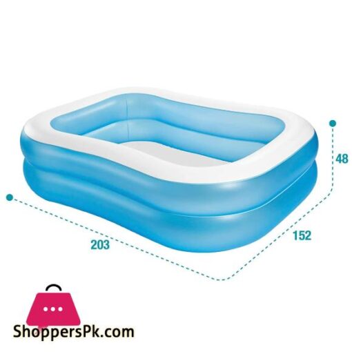 57180 Intex Swim Center Family Swimming Pool White Blue 80X60X19