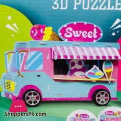 Bus Shape 3D Puzzle Paint Number
