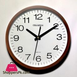 Champion simple wall clock for bedroom and office 12 inch high quality with bold numbers