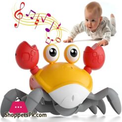 Dancing Crab Toy For Babies Crawling Interactive Escape Crabs Walking Dancing With Music Automatically Avoid Obstacles Toys Rechargeable With Usb Cable Best Gifts For Toddlers Free Delivery Crawling Toy