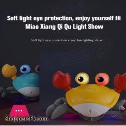 Dancing Crab Toy For Babies Crawling Interactive Escape Crabs Walking Dancing With Music Automatically Avoid Obstacles Toys Rechargeable With Usb Cable Best Gifts For Toddlers Free Delivery Crawling Toy