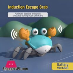 Dancing Crab Toy For Babies Crawling Interactive Escape Crabs Walking Dancing With Music Automatically Avoid Obstacles Toys Rechargeable With Usb Cable Best Gifts For Toddlers Free Delivery Crawling Toy