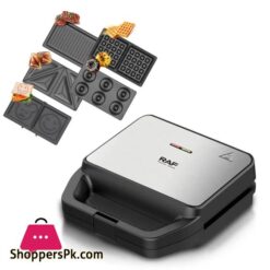 5 in 1 Detachable Non stick Plates Sandwich Panini grill Waffles Maker With 5 Sets