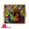 Abstract Sufi Art Tray 12 X 12 Inch