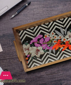 Beautiful Flower Art Tray 6.5 X 13 Inch 5 Beautiful Flower Art Tray 6.5 X 13 Inch - Image 2