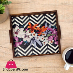 Beautiful Flower Art Tray 12 X 12 Inch