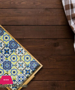 Blue Pottery Art Tray 9 x 15 Inch
