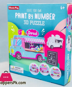 Bus Shape 3D Puzzle Paint Number