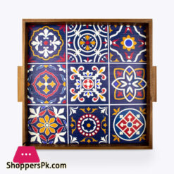 Ceramic Design Art Tray  9 x 9 Inch