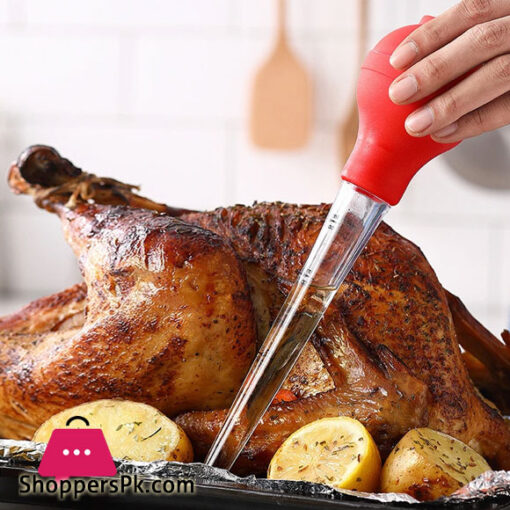 Chicken Turkey Poultry BBQ Food Oil And Baster With Brush - 1 Piece