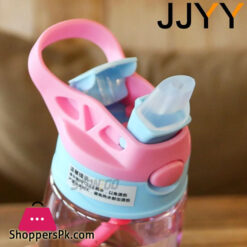 Children'S Water Bottle With Straw And Handle