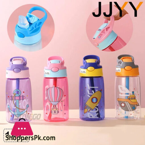 Children's Water Bottle with Straw and Handle