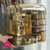 Cosmetics Storage Box Dresser Acrylic Skin Care Shelf Dustproof Desktop Large Capacity Cosmetics Organizer Perfume Organizer