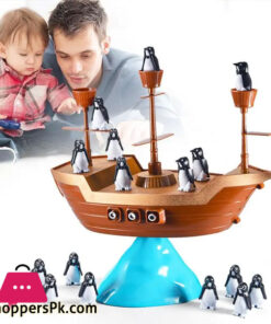 Creative Pirate Ship Balance Game Little Penguin Puzzle Board Game Parent-child Interactive Toy Educational Toy Stacking Game