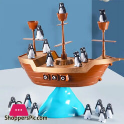 Creative Pirate Ship Balance Game Little Penguin Puzzle Board Game Parent-Child Interactive Toy Educational Toy Stacking Game