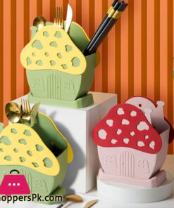 Cute Kitchen Tableware Storage Rack Hollow Drainer Spoon Fork Holder