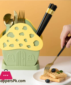 Cute Kitchen Tableware Storage Rack Hollow Drainer Spoon Fork Holder 40 Cute Kitchen Tableware Storage Rack Hollow Drainer Spoon Fork Holder - Image 5
