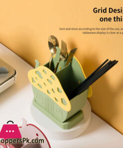 Cute Kitchen Tableware Storage Rack Hollow Drainer Spoon Fork Holder 37 Cute Kitchen Tableware Storage Rack Hollow Drainer Spoon Fork Holder - Image 2