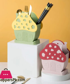 Cute Kitchen Tableware Storage Rack Hollow Drainer Spoon Fork Holder 38 Cute Kitchen Tableware Storage Rack Hollow Drainer Spoon Fork Holder - Image 3