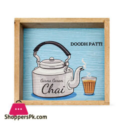Doodh Patti Kettle Design Tray 6 x 6 Inch