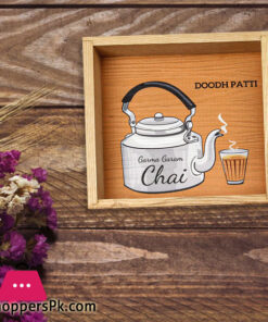 Doodh Patti Kettle Design Tray 9 x 9 Inch