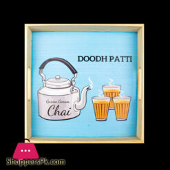 Doodh Patti Kettle Design Tray 9 X 9 Inch