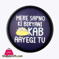 Foodie Biryani Design Art Round Tray 11 x 11 Inch