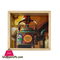 Garam Chai Kettle Art Tray 6 X 6 Inch