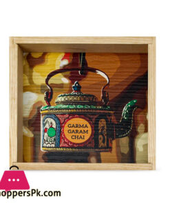 Garam Chai Kettle Art Tray 6 X 6 Inch - Image 2
