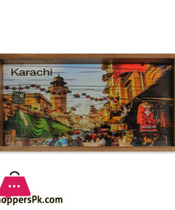 Iconic Karachi Art Tray 6.5 x 13 Inch