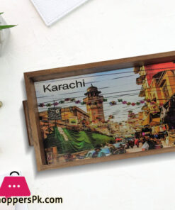 Iconic Karachi Art Tray 6.5 X 13 Inch - Image 2