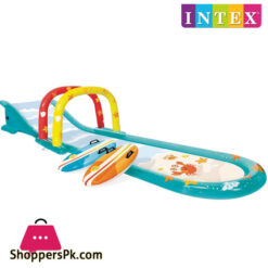 Intex Inflatable Surfing Fun Slide With Two Inflatable Surf Riders – Built-In Water Sprayer – Removable Arch – Carry Handles – 221&Quot; X 54&Quot; X 39&Quot;
