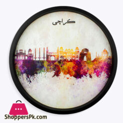 Karachi Skyline Art Tray 9.5 x 9.5 Inch